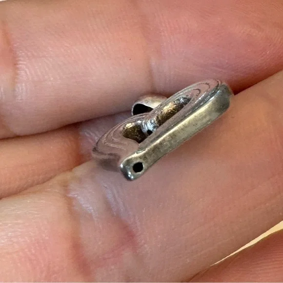 Sterling Silver 925 Wrapped Heart Pendant on Stainless Silver Tone Necklace - Picture 4 of 10